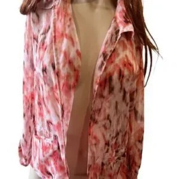 Closet Clearance Open front Vibrant Flowy Blouse/Cardigan - Picture 2 of 8